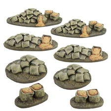 WWG World at War Sandbag Scatter Terrain – 28mm WW2 Wargame Model Scenery Basing