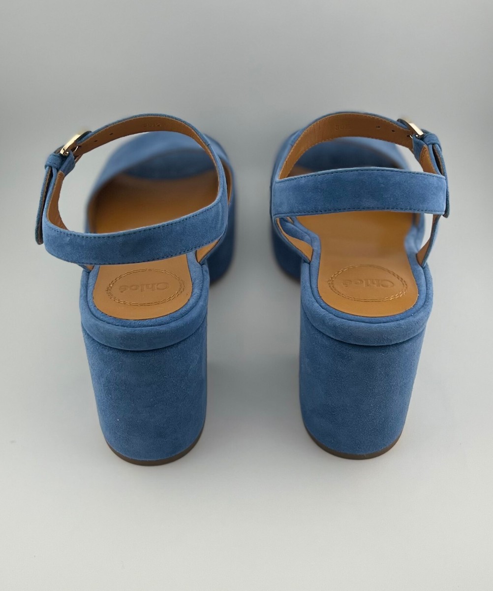 Chloé Odina Platform Sandals in Cobalt Blue | eBay