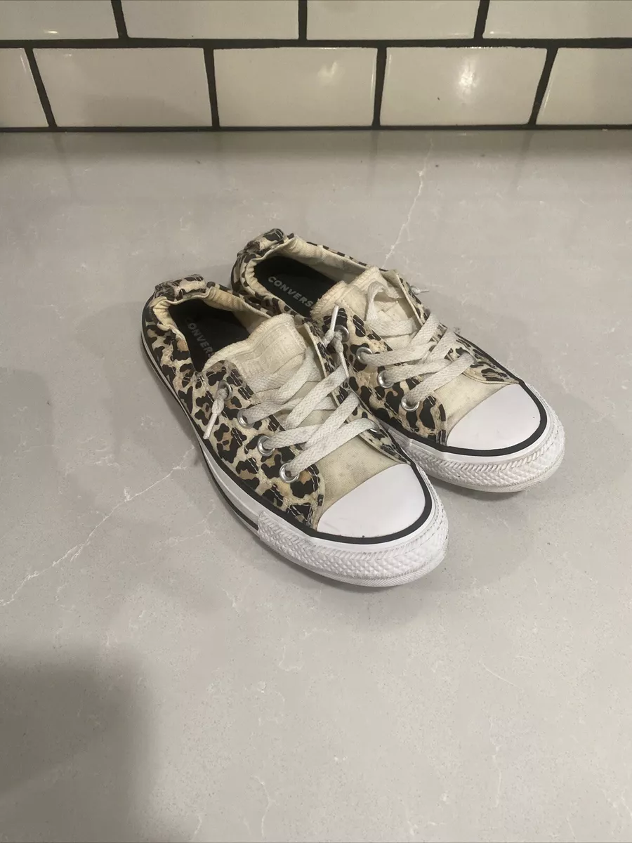 Converse Shoes Womens 8 Chuck Taylor Low Sneakers Leopard 571954F