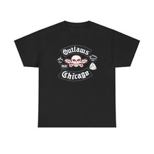 Outlaws Motorcycle Club Patch Outlaw 1% Hells Angels Unisex Tee, Biker Gang