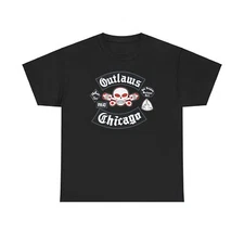 Outlaws Motorcycle Club Patch Outlaw 1% Hells Angels Unisex Tee, Biker Gang