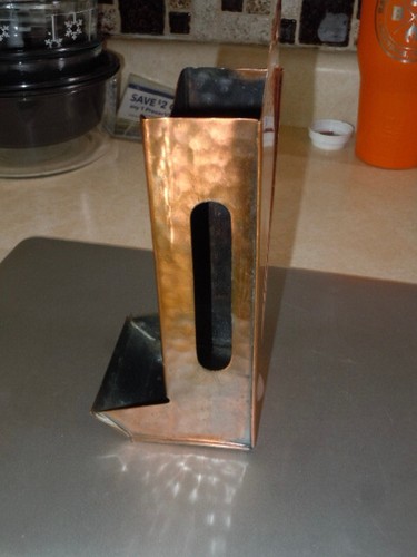 Copper Wall Mounted MATCH STICK HOLDER w/Tinsmith Punch. Vintage 1970's! - Picture 4 of 12