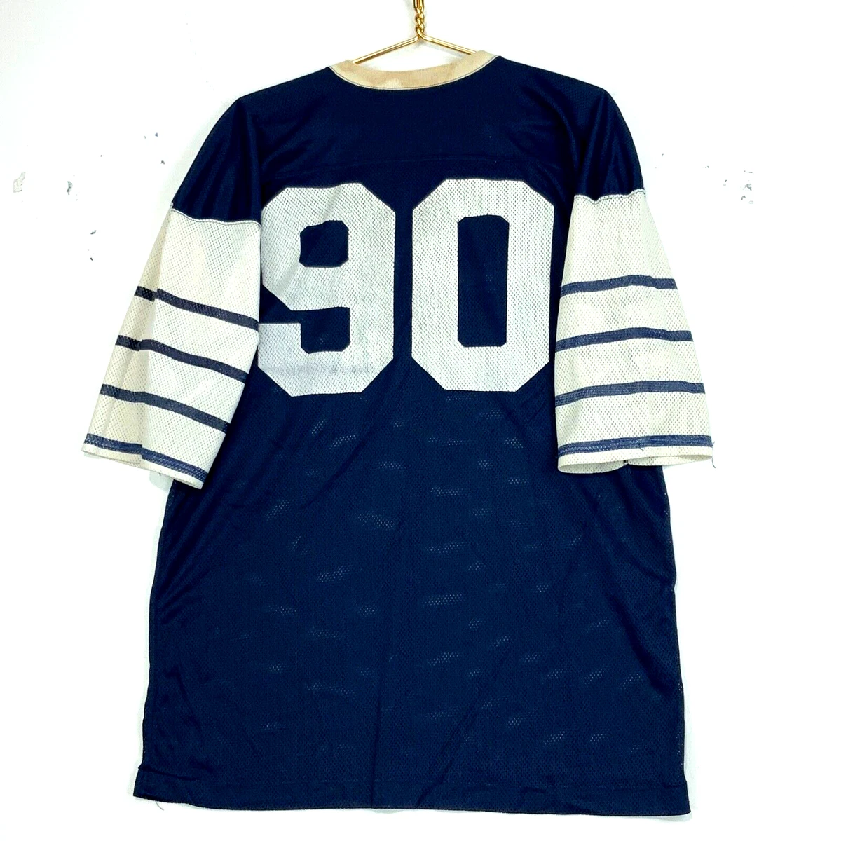 Vintage Champion #90 Football Jersey Size XL Navy Blue Made In Usa