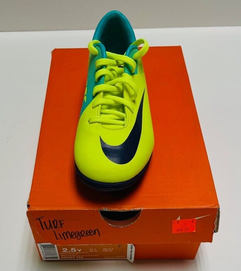 Nike Jr. Mercurial Victory II Turf Kids' Soccer Shoes Volt-Green