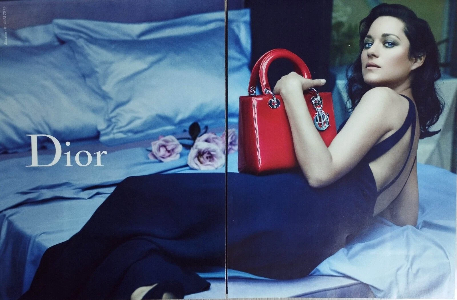 Dior SAC Femme Créateur Mode Sac à Main Sac à Main Imprimé Publicité /ROUGE