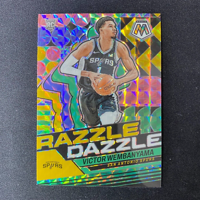 2023-24 Panini Mosaic Victor Wembanyama Rookie Razzle Dazzle Prizm 