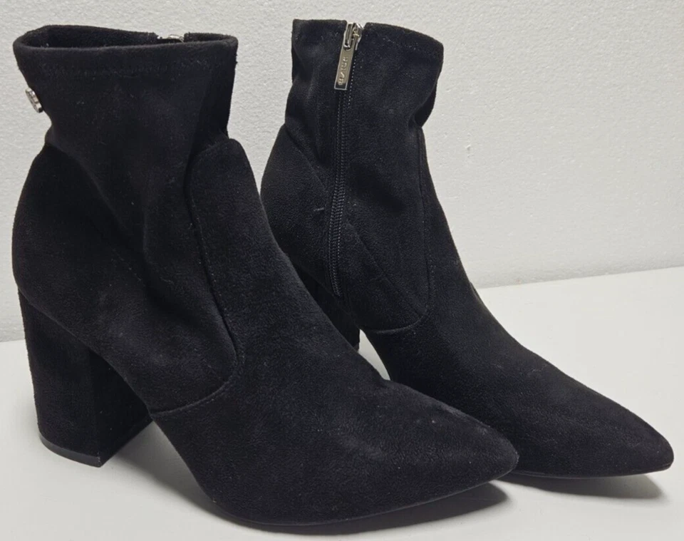 Unisa Black Suede Ankle Boots With Zipper/ US Size 7M - Image 2 of 4