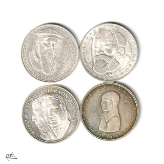 West Germany 4 x 5 D Mark 1967 1977 635