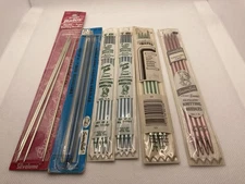 Vintage Susan Bates  Knitting Needles Size 1,5,6, And 7. 7 inch Double Point