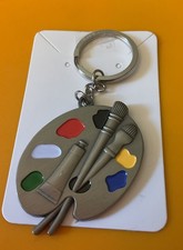 Artist Paint Palette Keychain Brushes Paint Unbranded w/o Tags