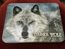 Timber Wolf Leader of The Pack Tin/Pocket and Fixed Blade 3pc. Knife Set. 