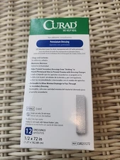 Curad CUR251272 1/2"x72" 12Pack Non-Adherent Petrolatum Dressing Expired 082025