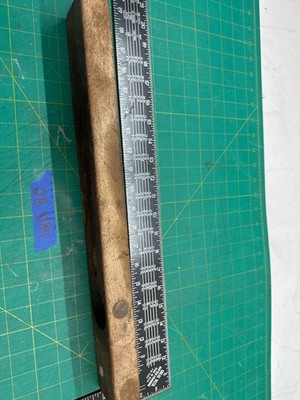 Vintage 18'' Long Stanley No. 104 Brass & Wood Level