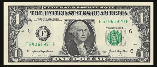 Year Note 1970 in the Serial Number Trailing Position $1 Dollar Bill F64061970F - Picture 7 of 11