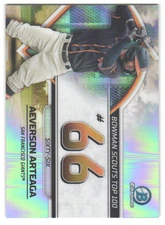 2023 Bowman Aeverson Arteaga #BTP-66 Bowman Scouts Top 100