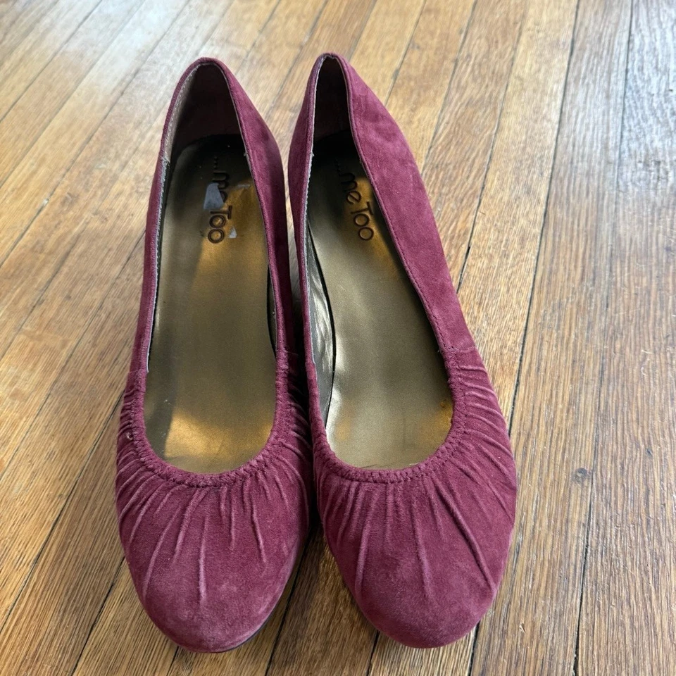 Me Too Red麂皮绒楔形鞋跟 — 第 3/4 张图片