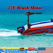 Fishing Boat Engine Outboard Electric Trolling Motor 65LBS 12V Short Shaft 40cm