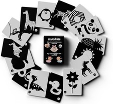 Newborn Essentials, Black and White Sensory Toys High Contrast Baby Sensory Card