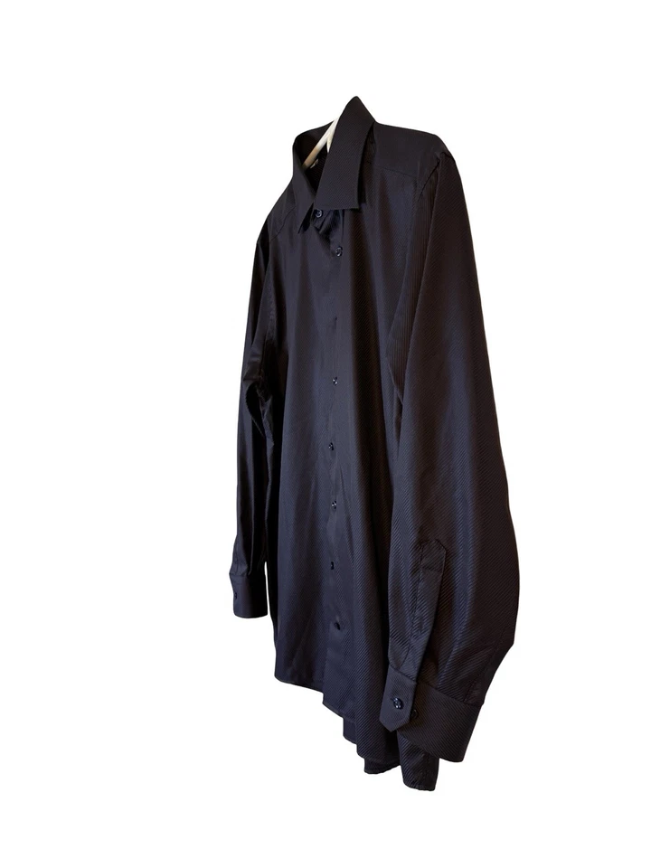 Camisa de vestir contemporánea Eton para hombre talla 44/17,5 abotonada púrpura negocios informal Foto 3 de 4