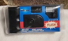 CVS Disposable Flash Camera 27 Exposures 400 Speed New in Sealed Plastic Color