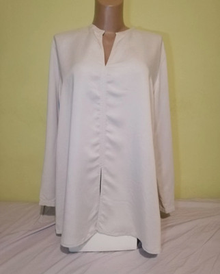 COS women's shirt luxury cream ivory  color size Large