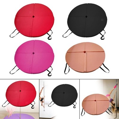 Runde Yogamatte für Erwachsene, zusammenklappbare Pole-Dance-Matte für