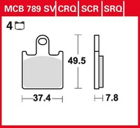 TRW Bremsbelag Sinter-Carbon Racing (FüR: Kawasaki Z 750 R ZR750N 11-12 Vorne )