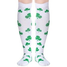choyaxo St. Patrick's Day Socks Shamrock Socks Knee High Sock for Women Men