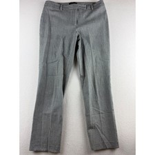 Talbots Womens Size 8 High-Waist Straight Pant Glen Plaid Black White Check