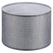 PATIKIL Drum Lamp Shades, 13"x13"x9" Linen Round Shade for Table Gray