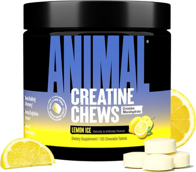 Animal Creatine Chews Lemon Ice Enhanced Monohydrate with AstraGin Chewable