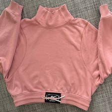 KITH 100 Cotton Cropped Mockneck Long Sleeve Sweater Sweatshirt Peachy Pink M