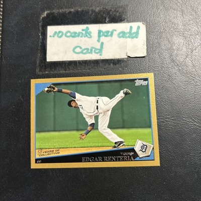 b37c #253 Edgar Renteria Detroit Tigers 2009 Topps Gold/2009