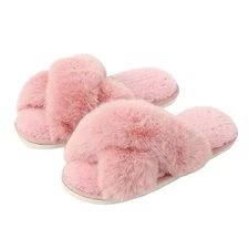 Women fluffy house slipper for wedding or any other occasion. Perfect for gifts
