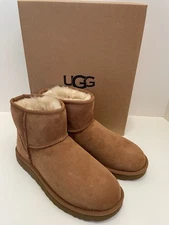 UGG Women's Classic Mini II Chestnut Suede Boots