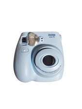 Fujifilm Instax Mini 7S Instant Film Camera Light Baby Blue Tested Working