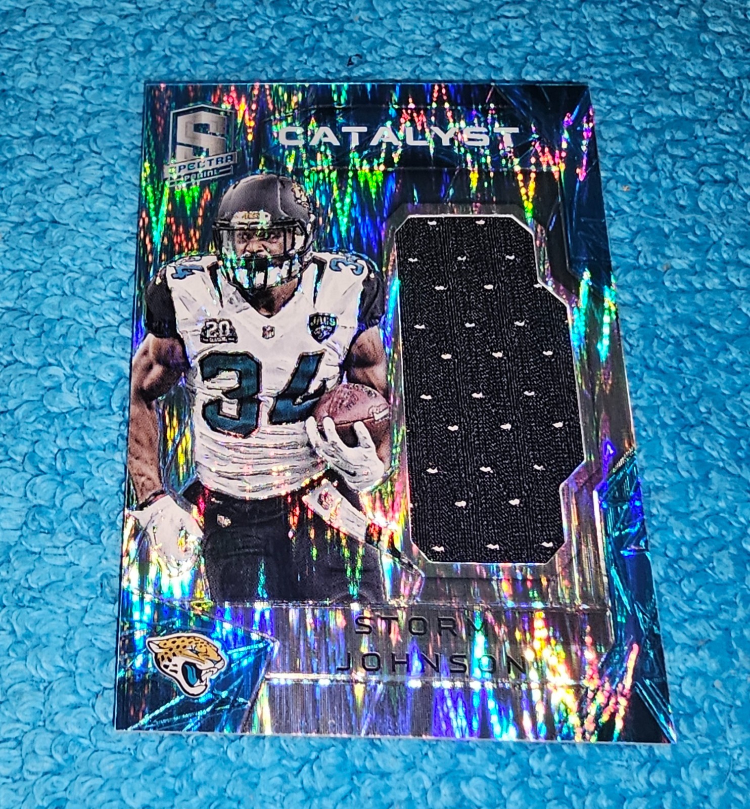 2015 Spectra Catalyst Storm Johnson Jacksonville Jaguars Blue 22/25 #CA-SJ