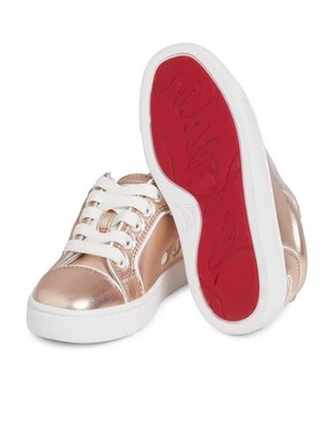 Christian Louboutin Girls Funnyto Leather Sneakers EU 27/US 10 Tod New With Box