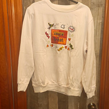 Holiday Editions Halloween Trick or Treat Graphic Pullover Sweatshirt White XL