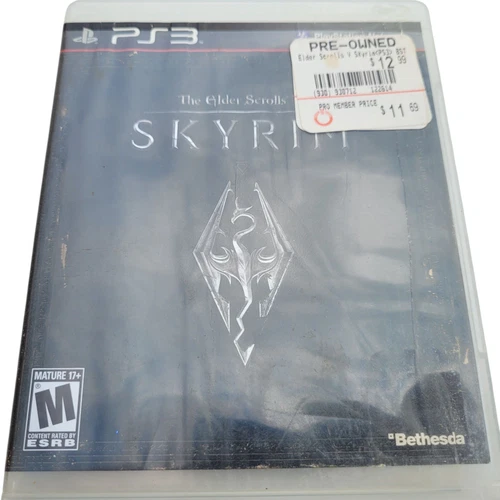 The Elder Scrolls Skyrim Sony Playstation 3 PS3 Video Game 2011 Disc and Case