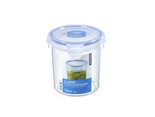 Lock & Lock HPL932D Round Storage Container Clear/Blue 700ml