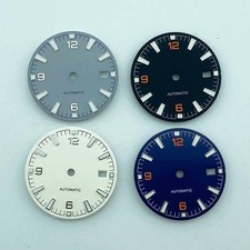 31mm Black White Watch Dial Green Lume for Nh35 Movement Watch Accessories