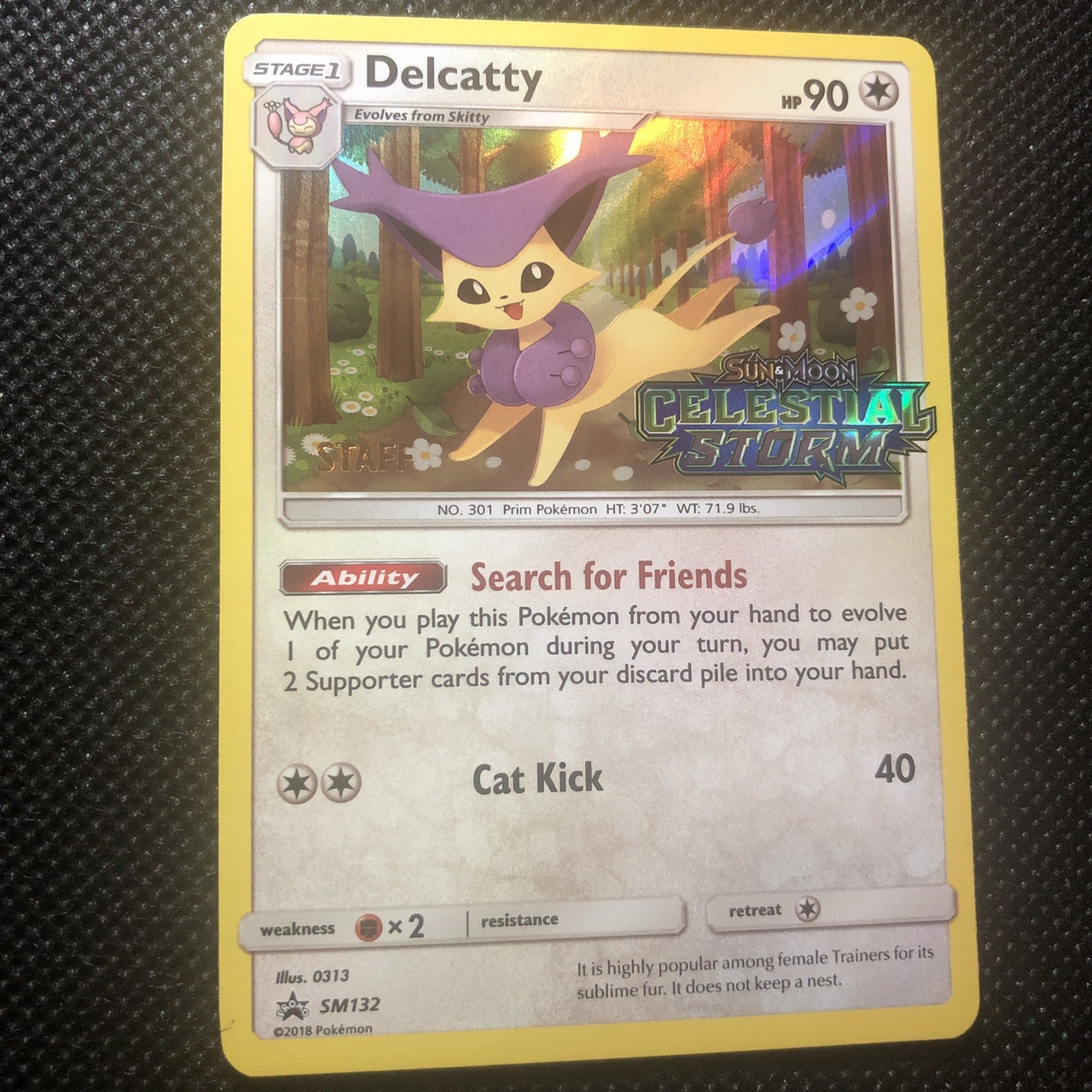 Delcatty - SM132 - (Staff) Pre-Release Promo NM 