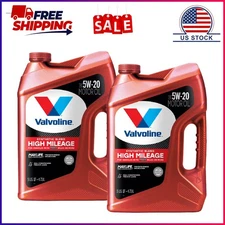 2 Pack, Valvoline High Mileage MaxLife 5W-20 Synthetic Blend Motor Oil 5 QT
