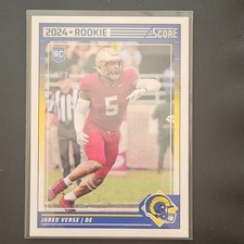 Panini Score 2024 Jared Verse #312 Rookies Purple Rookie RC Los Angeles Rams