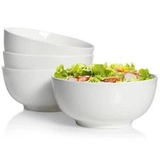 42 OZ Large Soup Bowls,Porcelain Salad Bowls Set of 4,Pho Bowls for Soup,Sala...