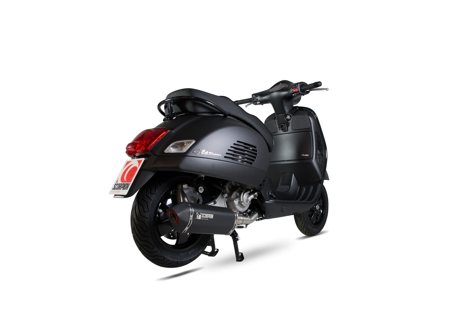 Vespa GTS GTV 125 250 300 Scorpion Full Exhaust Serket Black Ceramic RVE211BCER