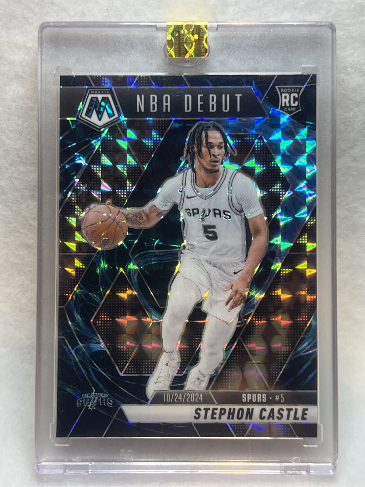 2024-25 Panini Mosaic Stephon Castle #267 NBA Debut Genesis RC Case Hit SSP