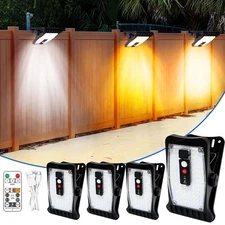 Clip on Solar Motion Sensor Lights Outdoor Waterproof with 70 LEDs, 3 Color T...