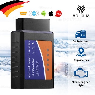 OBD2 ELM327 WIFI V1.5 Profi Diagnosegerät für PKW LKW Auto IOS Tester Scanner